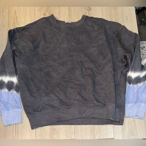 PINK Victoria's Secret Gray and Blue Crewneck Sweatshirt crew sweater